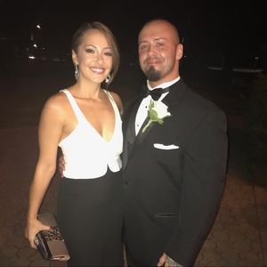 Black and white cocktail dress